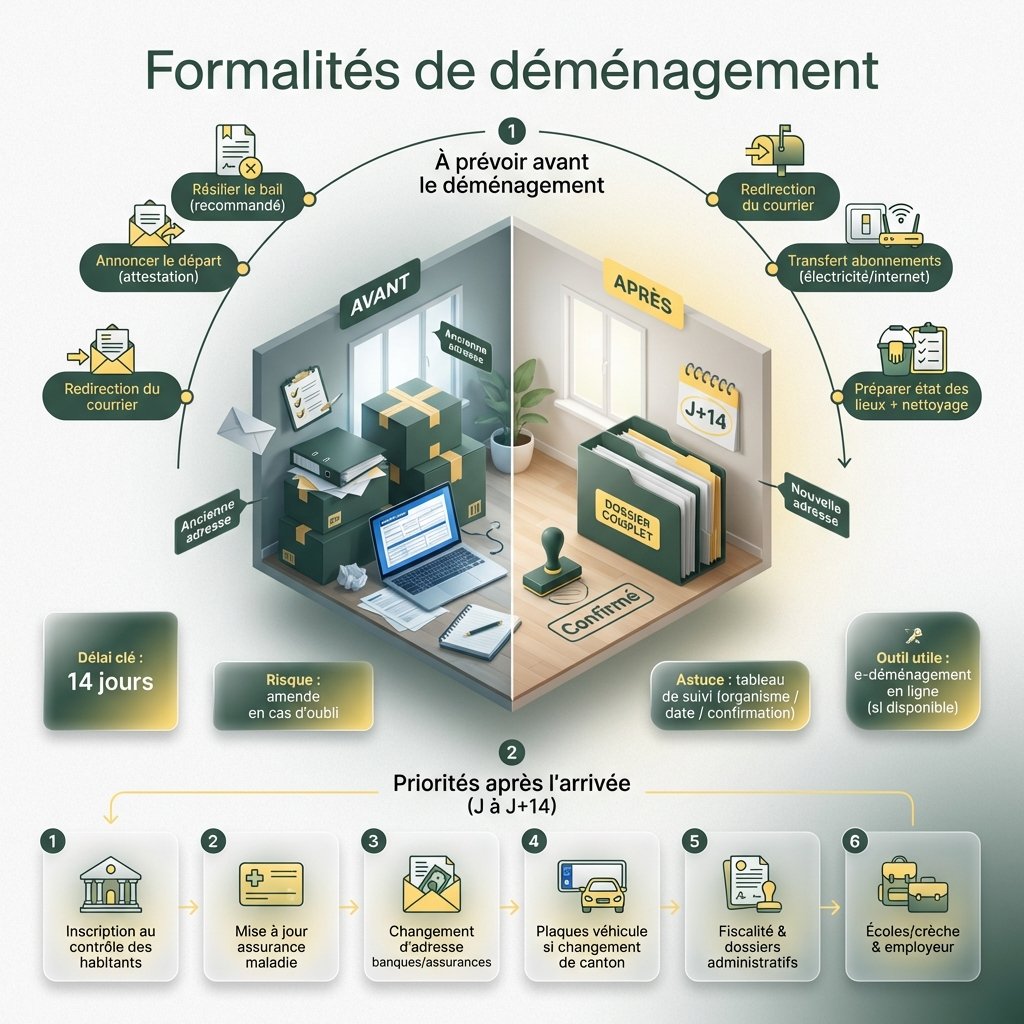 Checklist des formalités à préparer avant un déménagement à Martigny